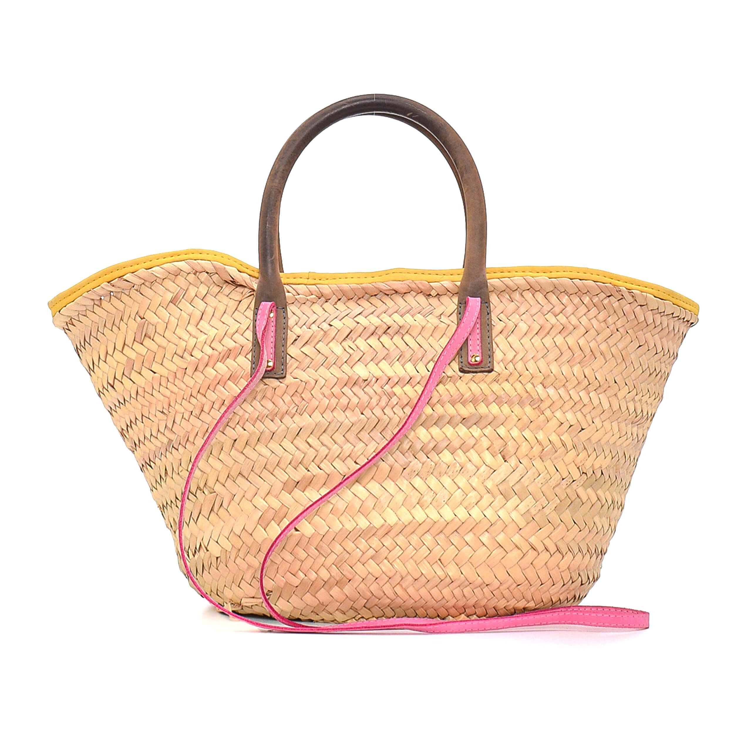 Jacquemus - Wicker&Pink Detail Tote Bag